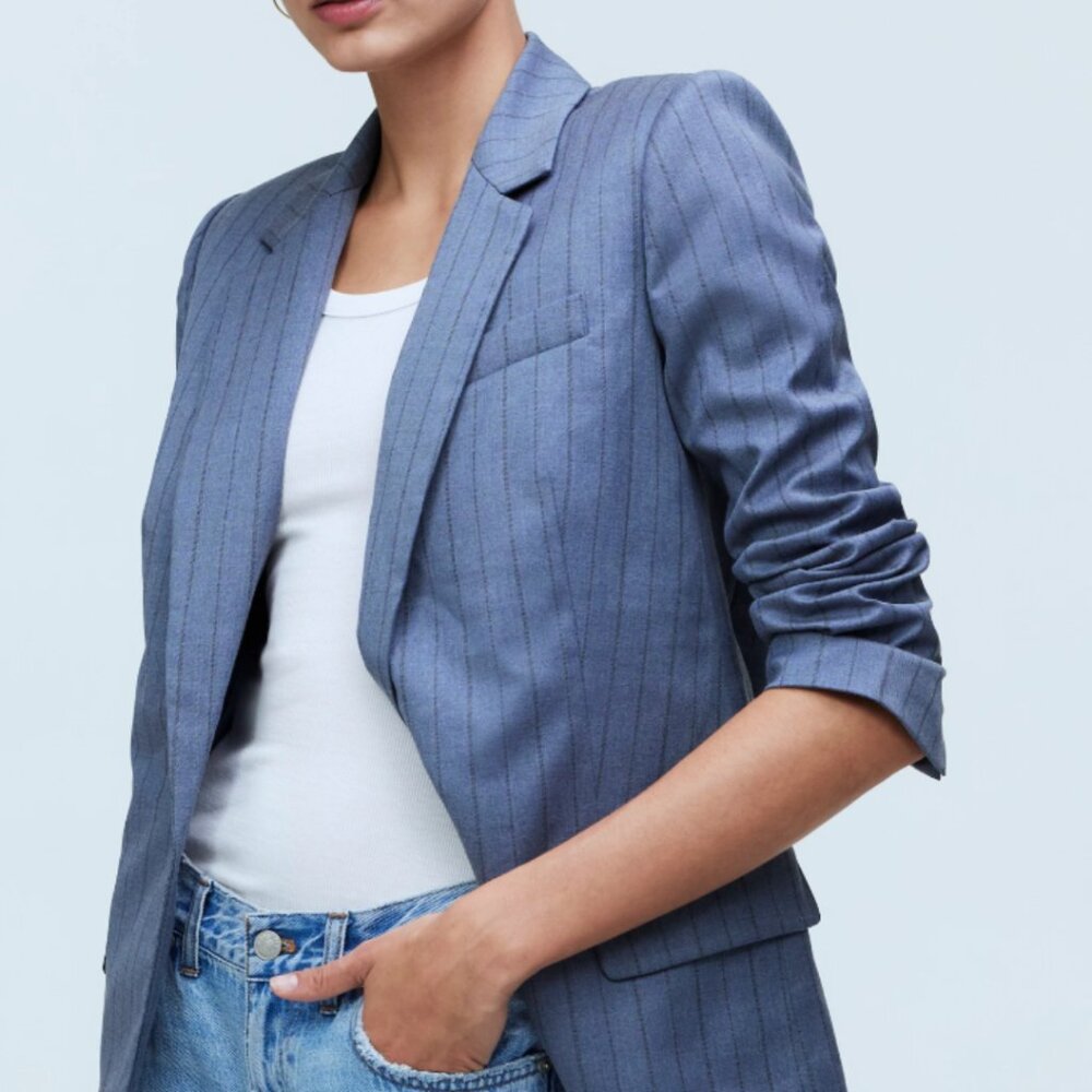 Pinstripe Blazer